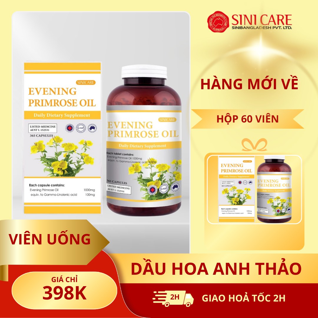 SINI CARE RA MẮT SẢN PHẨM MỚI - VIÊN UỐNG DẦU HOA ANH THẢO 60 VIÊN