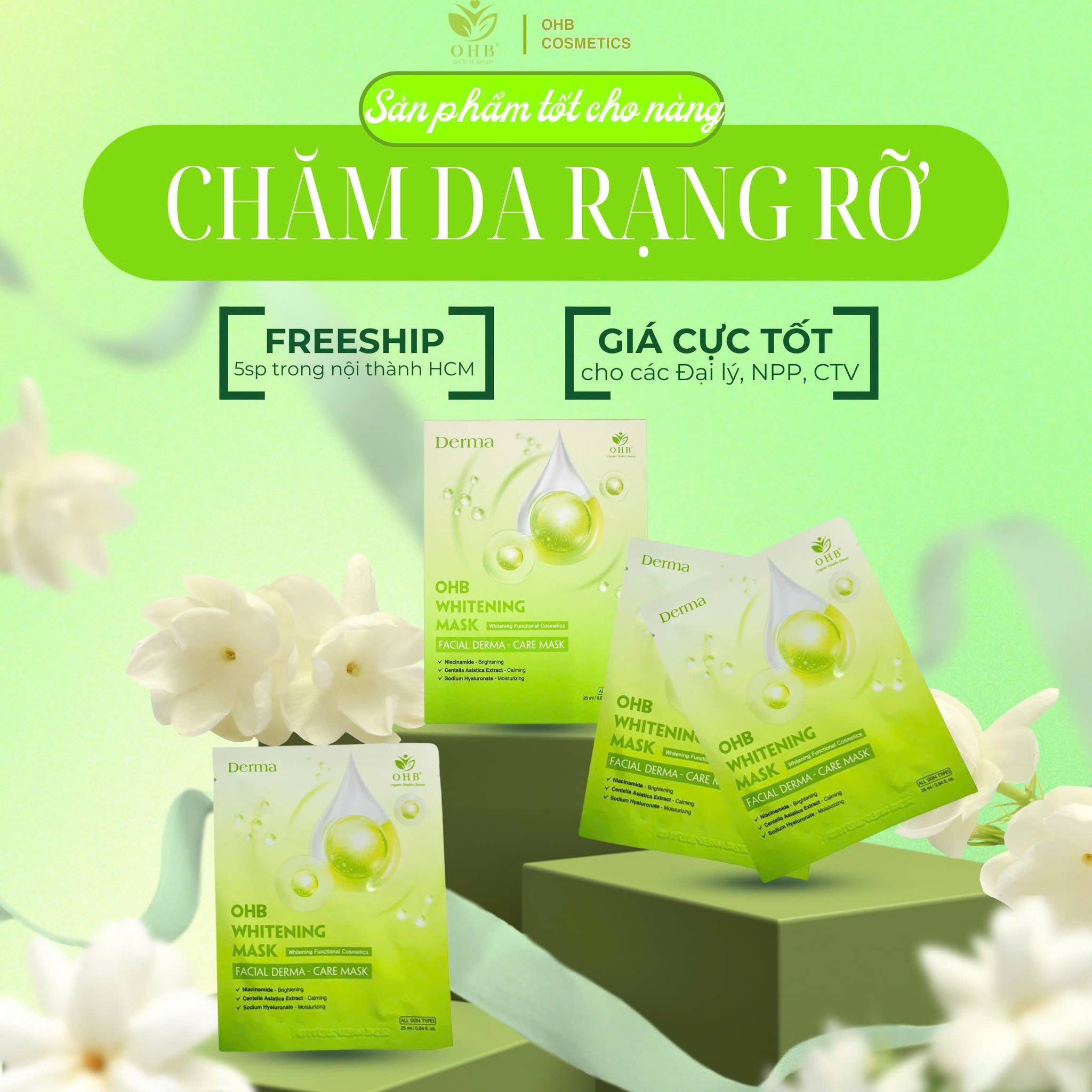 ĐẸP KHÔNG TƯỞNG CÙNG OHB WHITENING MASK!