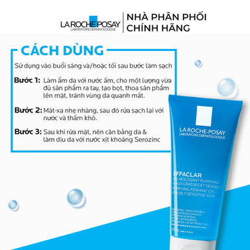 Gel Rửa Mặt La Roche-Posay Dành Cho Da Dầu, Nhạy Cảm 200ml