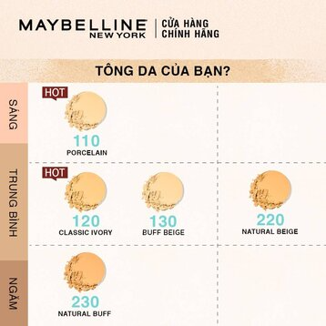 Phấn Phủ Maybelline Mịn Lì Kiềm Dầu 110 Porcelain 8.5g