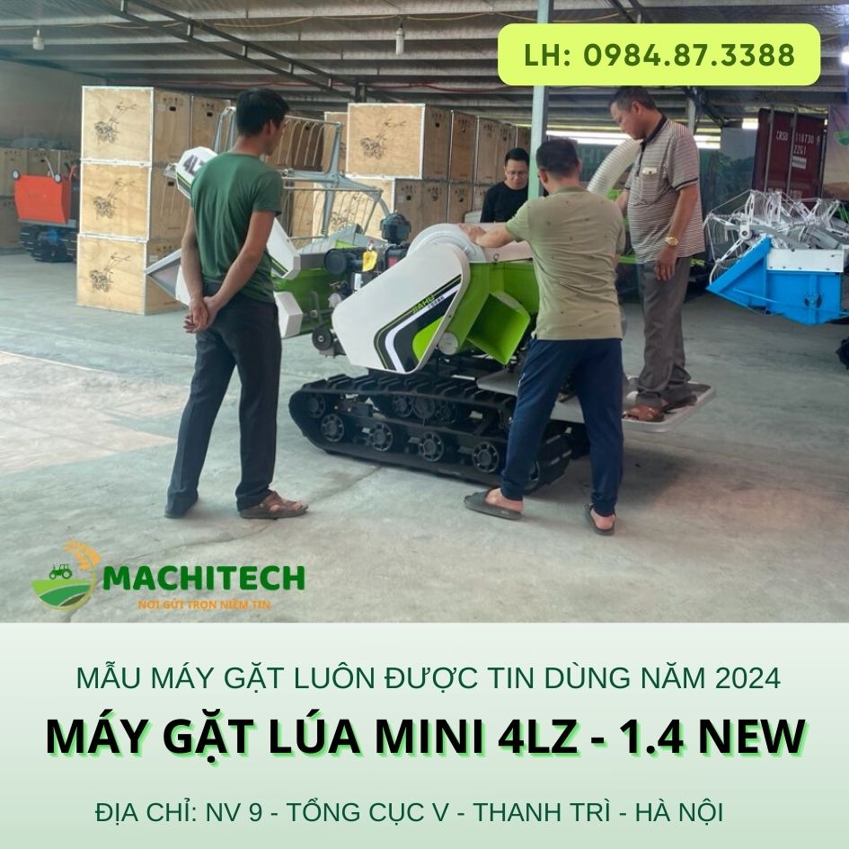 Máy gặt lúa cỡ nhỏ chuyên địa hình phức tạp