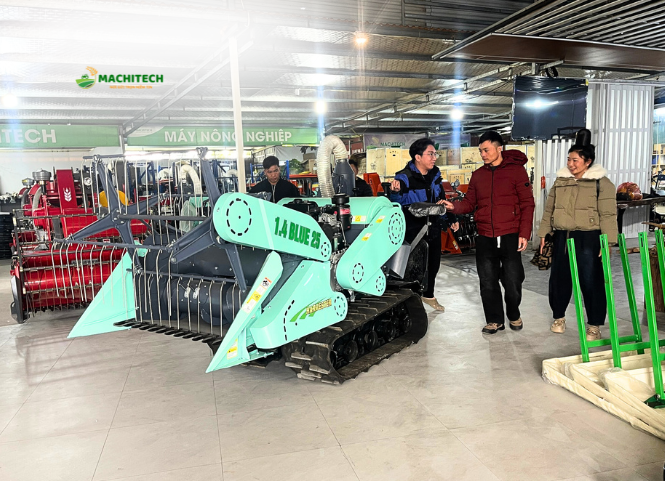 Máy gặt lúa mini Gia Lai