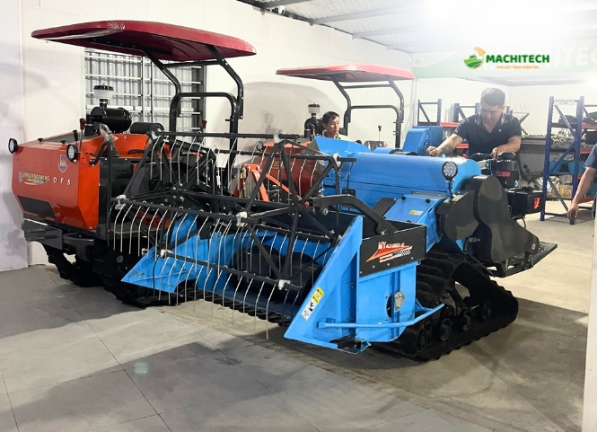 Máy gặt mini có gặt được lúa đổ không?