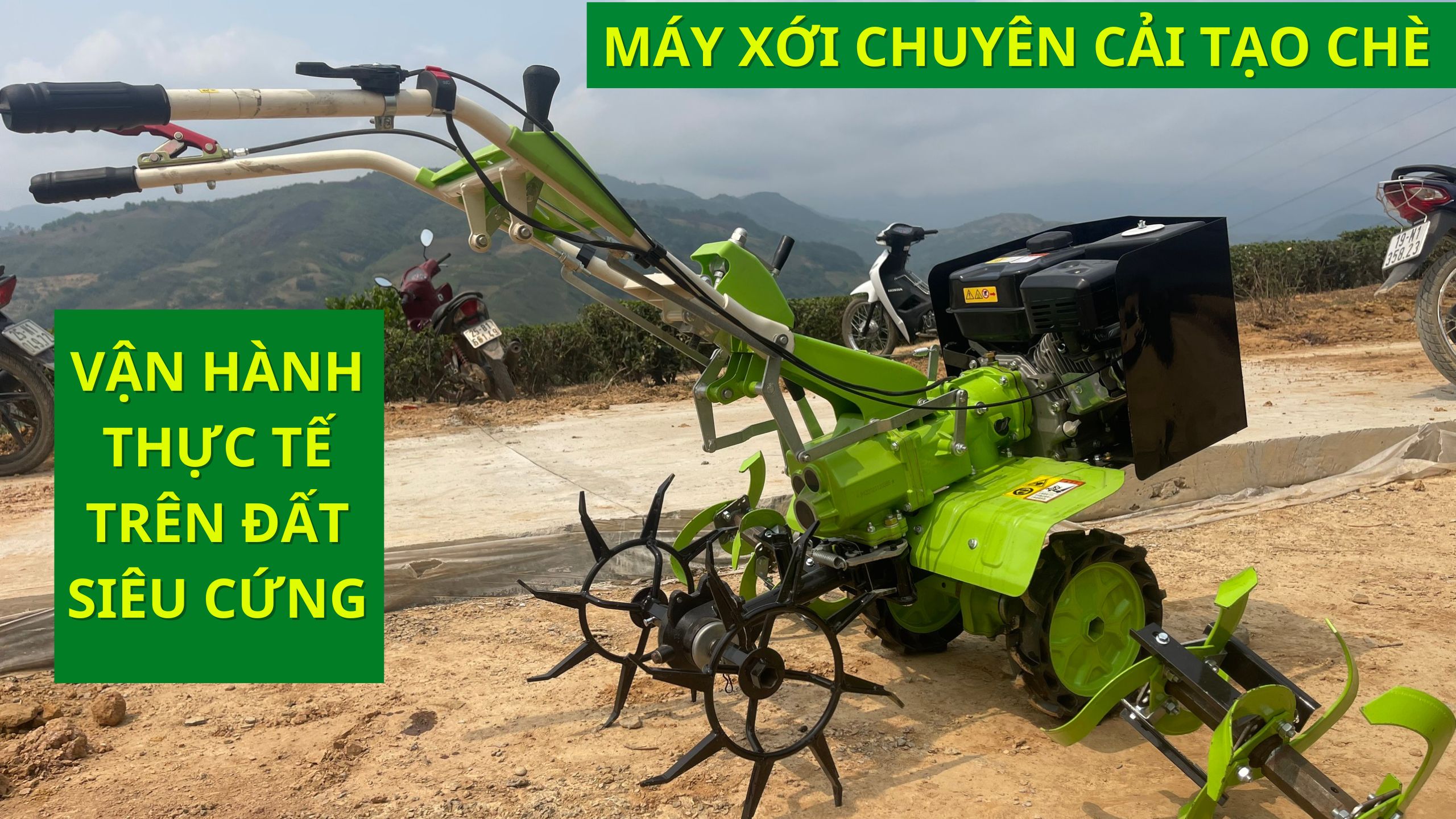 Vận hành thực tế máy xới đất chuyên cải tạo chè