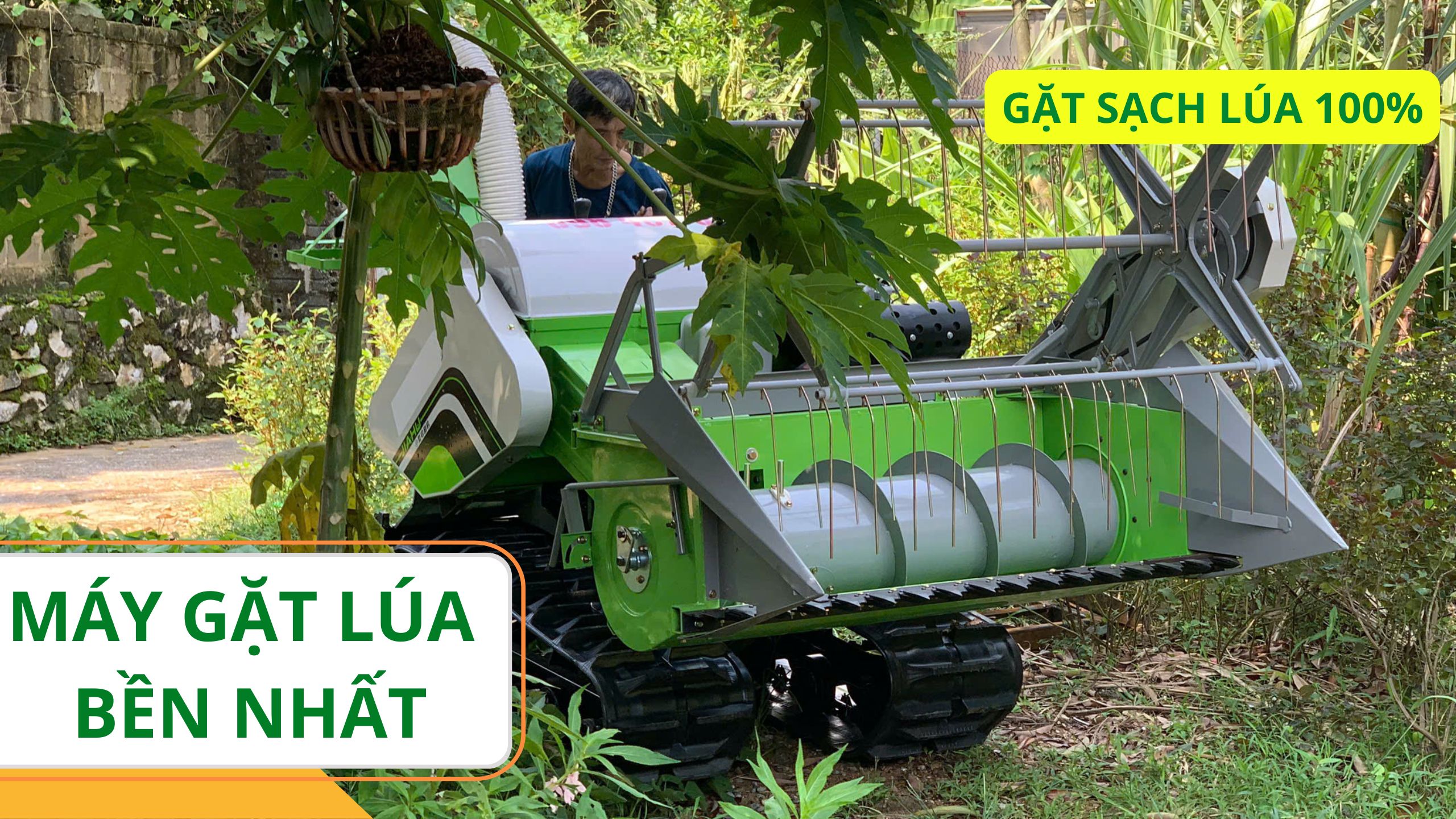 Máy gặt lúa mini 1.4 New về Nghệ An đón vụ gặt mới