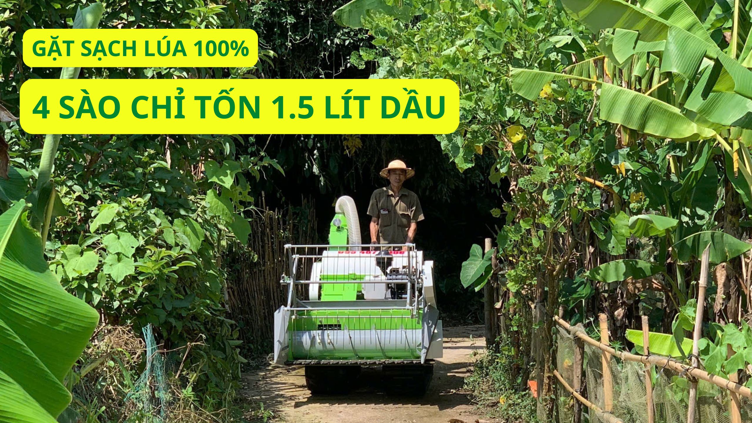 Máy gặt lúa mini 4LZ 1.4 New về Quốc Khánh - Tràng Định - Lạng Sơn