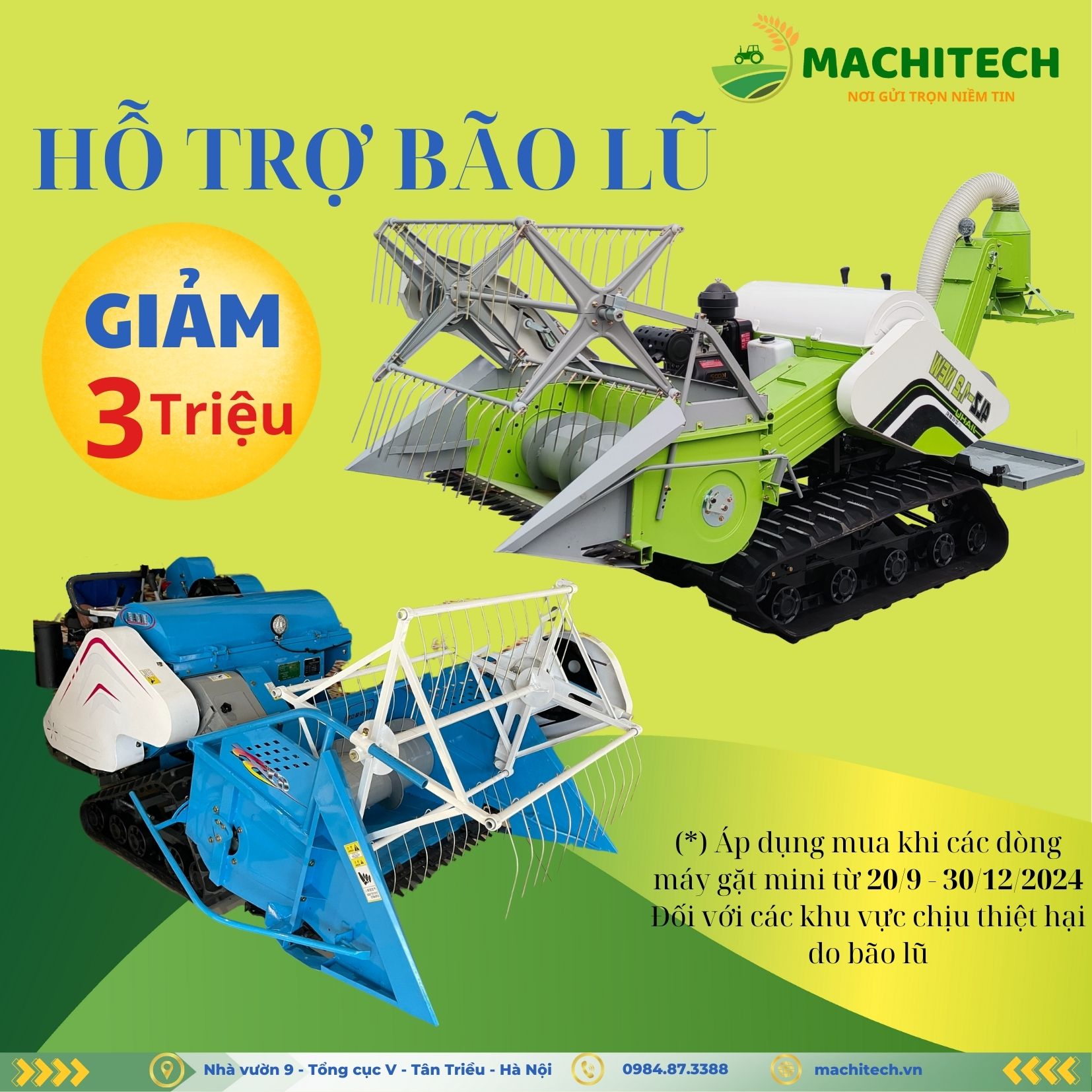 Machitech đồng hành cùng bà con chịu ảnh hưởng bởi bão YAGI