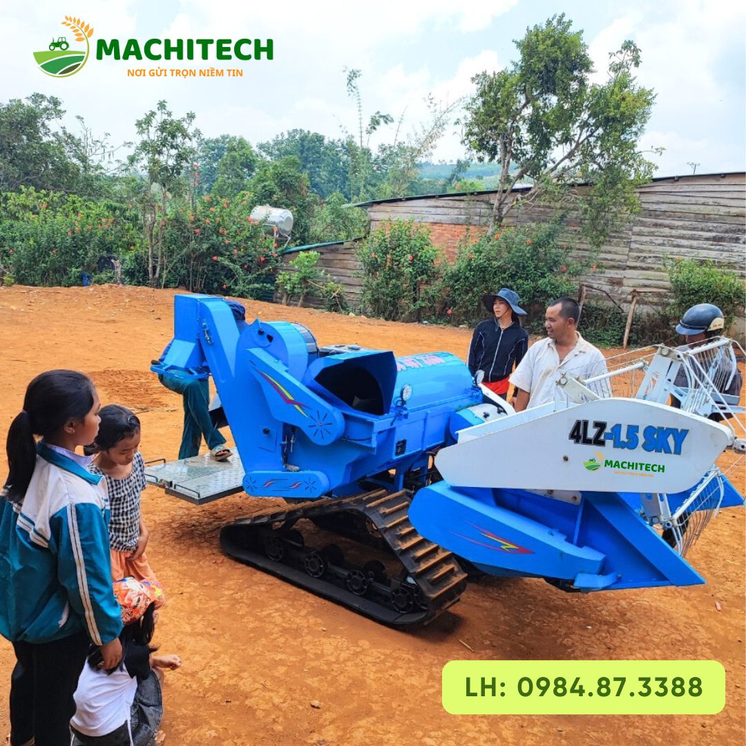 Công suất của máy gặt lúa mini 4LZ - 1.5 Sky chuyên sình lầy 