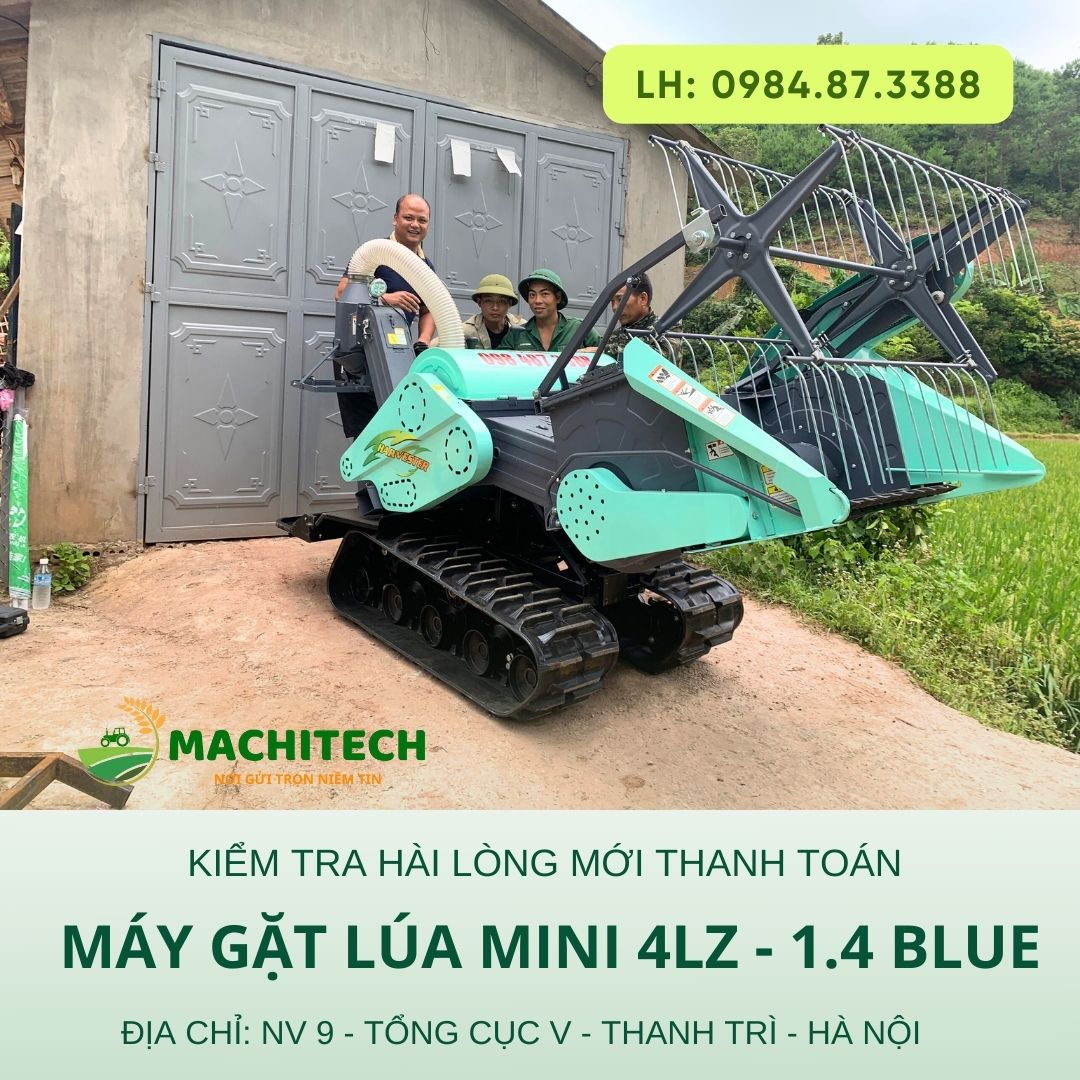 Máy Gặt Lúa Mini 1.4 Blue Đã Về Thạch An - Cao Bằng