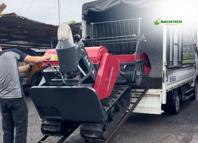Máy gặt mini có gặt được lúa đổ không? 3