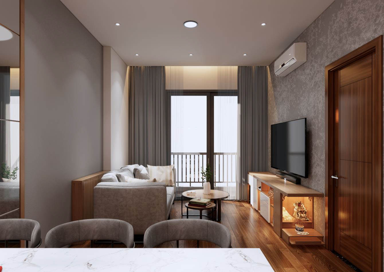 CÔNG TRÌNH: NỘI THẤT CHUNG CƯ, CHỦ ĐẦU TƯ: ANH BẢO