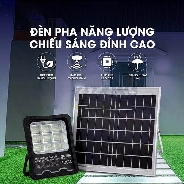 Đèn năng lượng mặt trời 100W 