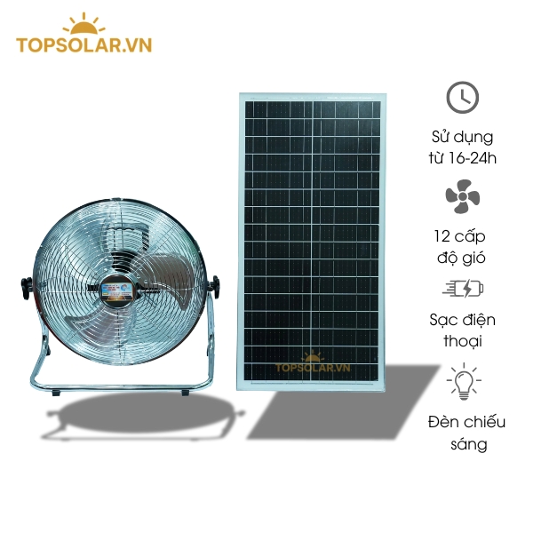 Quạt Năng Lượng Mặt Trời TS001 [Chân Quỳ 24h]