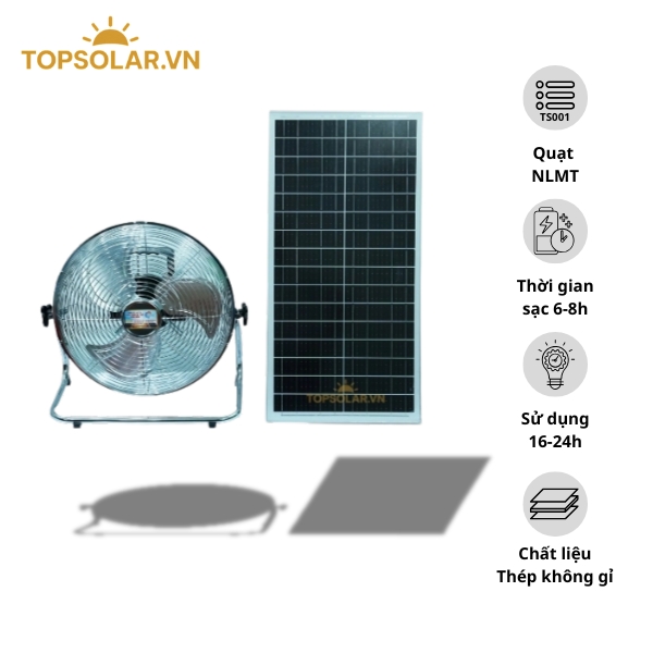 Quạt Năng Lượng Mặt Trời TS001 [Chân Quỳ 24h]
