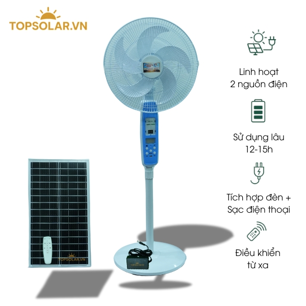 Quạt Năng Lượng Mặt Trời TS002 [Quạt Cây 15h]