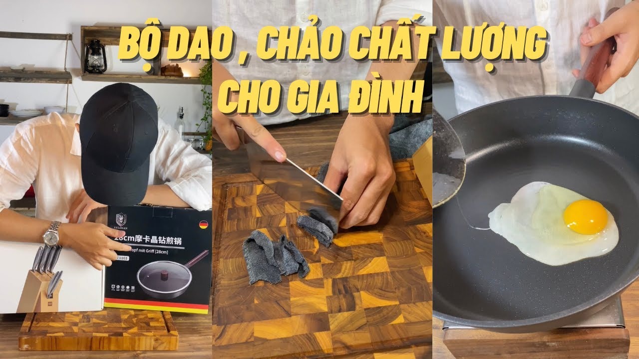 Bộ Dao và Chảo chống dính xứng đáng có trong bếp nhà bạn vừa xịn vừa tốt lại hạt dẻ