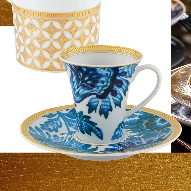 Vista Alegre - Bộ Ly Uống Coffee Gold Exotic - 2 Món