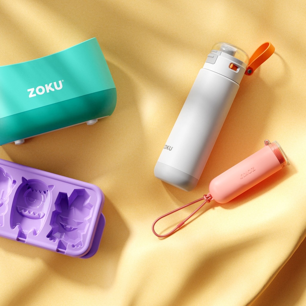 ZOKU - Bình Nước Thể Thao Nắp Bật Màu - 500ml