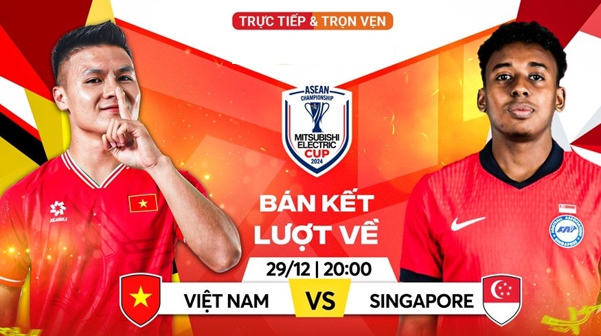 20h00 (29.12.2024) - Trực Tiếp Việt Nam vs Singapore