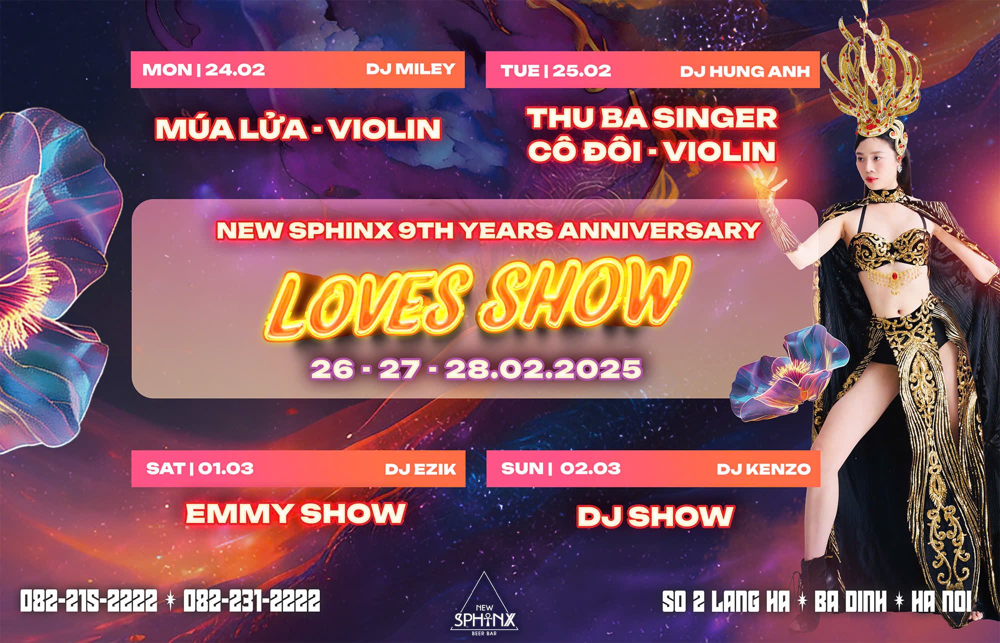 𝟐𝟔-𝟐𝟕-𝟐𝟖.𝟎𝟐.𝟐𝟎𝟐𝟓 - 𝐍𝐄𝐖 𝐒𝐏𝐇𝐈𝐍𝐗 𝐁𝐔̀𝐍𝐆 𝐂𝐇𝐀́𝐘 𝐂𝐔̀𝐍𝐆 𝐋𝐎𝐕𝐄𝐒 𝐒𝐇𝐎𝐖