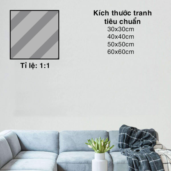 Tranh Tùng Hạc Tráng Gương Pha Lê Cao Cấp