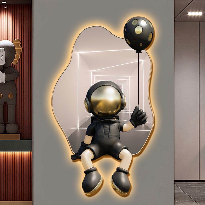 Tranh Gấu Kaws Bearbrick Tráng Gương Pha Lê KB82