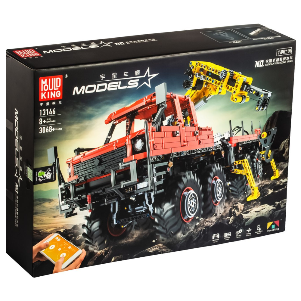 Đồ chơi xếp hình xe trục vớt 8 bánh điều khiển từ xa_13146