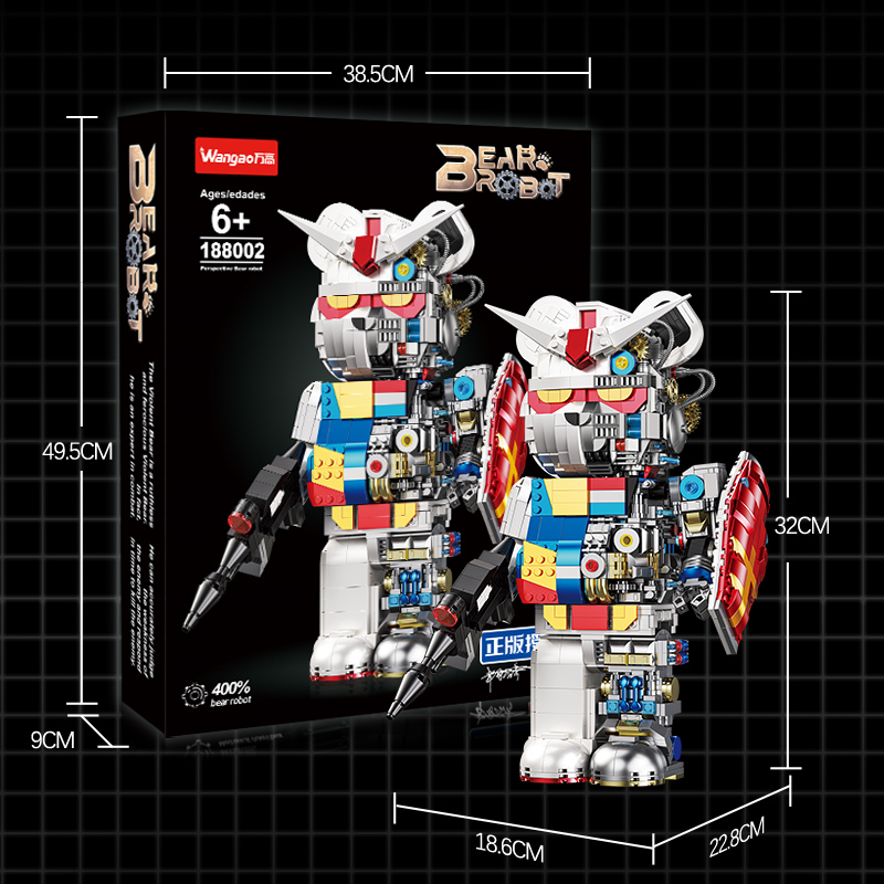 Đồ chơi xếp hình Bearbrick Robot Gundam_188002