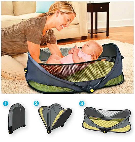 Nôi du lịch cầm tay em bé Brica