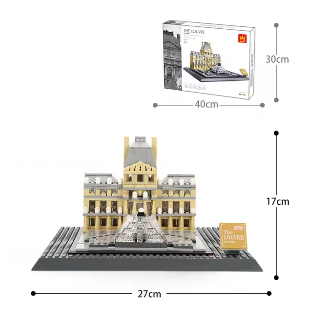 Đồ chơi xếp hình Toà nhà Paris Louvre_4213