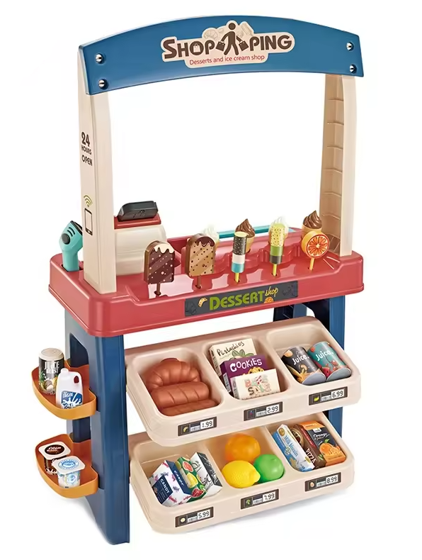 Đồ chơi quầy siêu thị bán kem và bánh ngọt_668-75