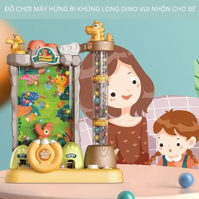 Đồ chơi máy hứng bi khủng long Dino vui nhộn cho bé_3000C