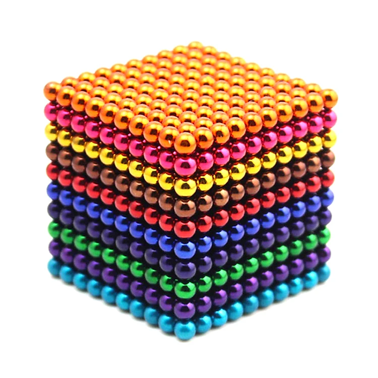 Đồ chơi nam châm bi sắt 1000Pcs 5mm mix color