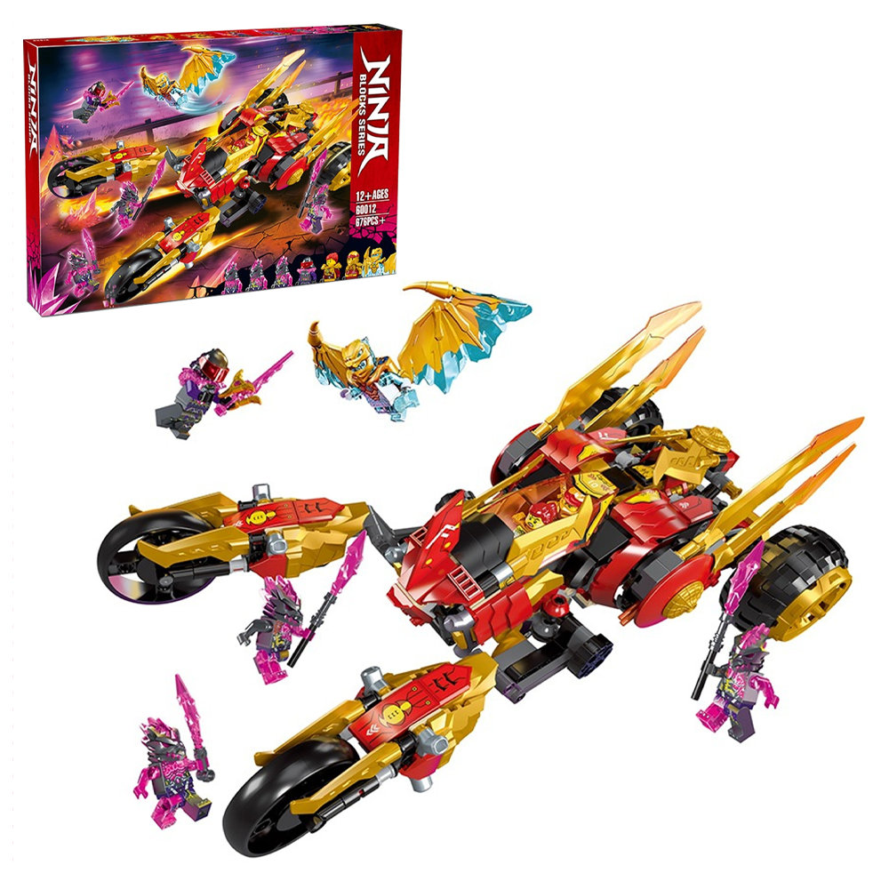 Đồ chơi xếp hình Ninja Kai's Golden Dragon Raider_60012