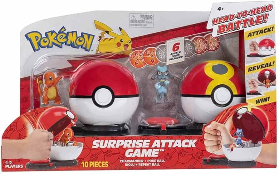 Mô hình đồ chơi Pokemon - 2 quả bóng Surprise Attack - 6 đĩa Attack_PKW2505