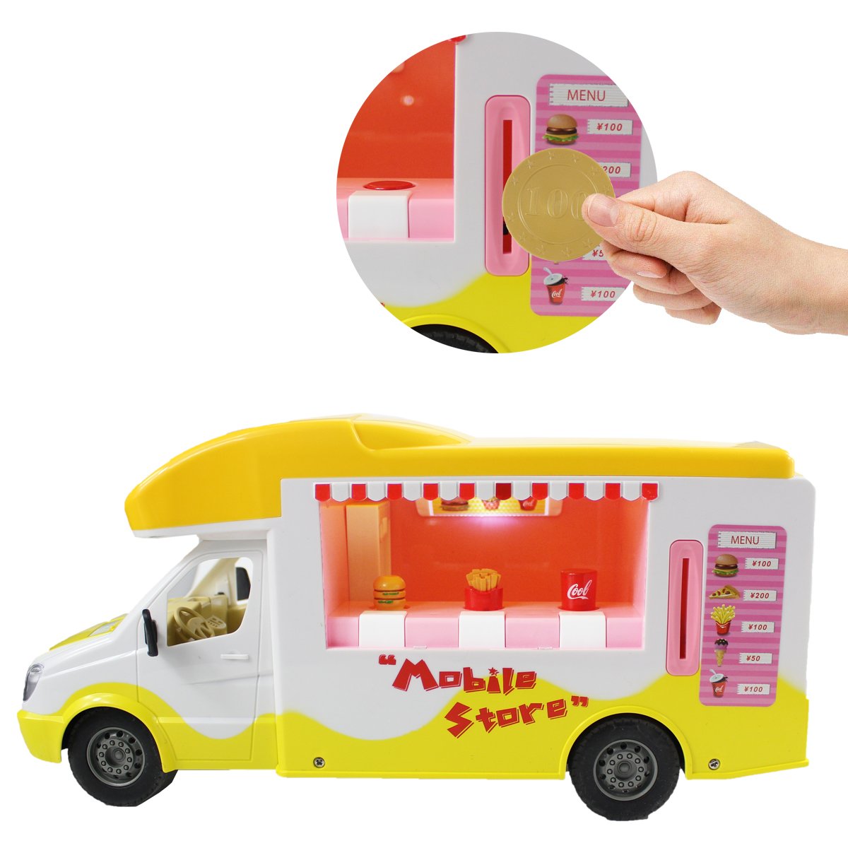 Mô hình xe bán đồ ăn có điều khiển_E668-001