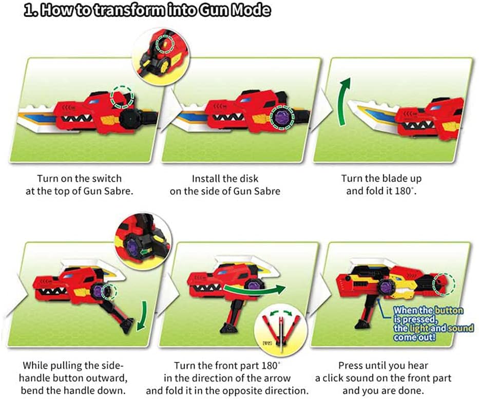 Đồ chơi Súng bắn điện TOYTRON MINIFORCE Super Dino Power Gun Sabre_8618