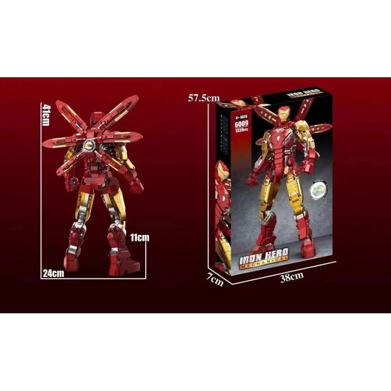 Đồ chơi xếp hình Iron Man MK85 Có Hiệu Ứng Đèn LED Laser_6009