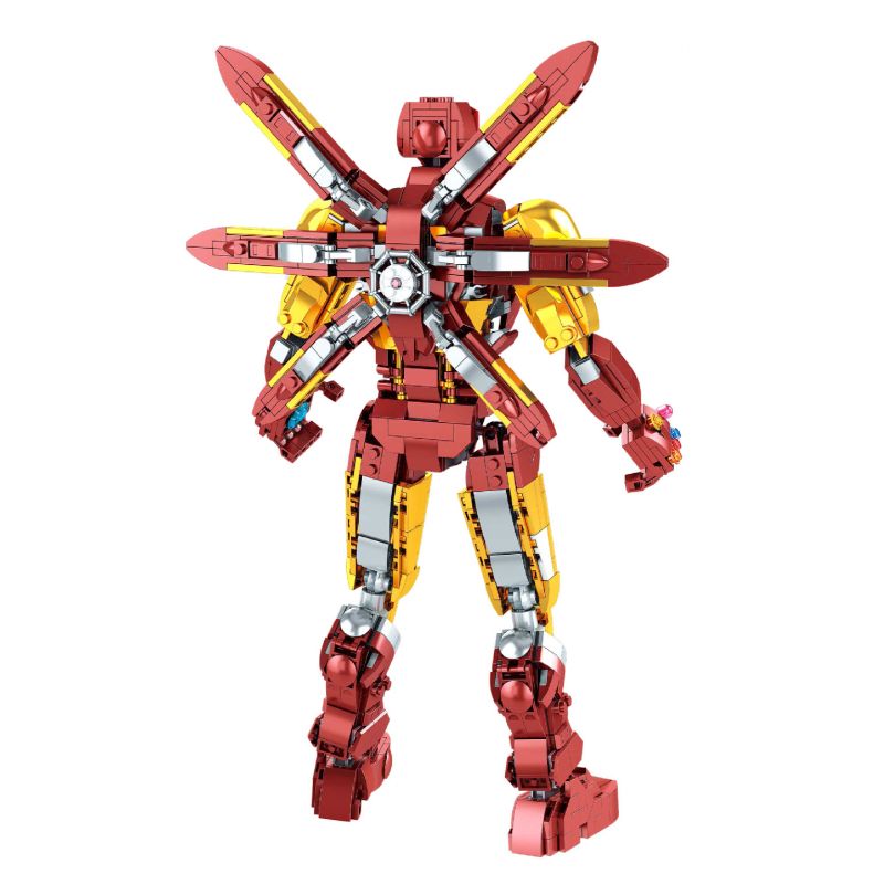 Đồ chơi xếp hình Iron Man MK85 Có Hiệu Ứng Đèn LED Laser_6009