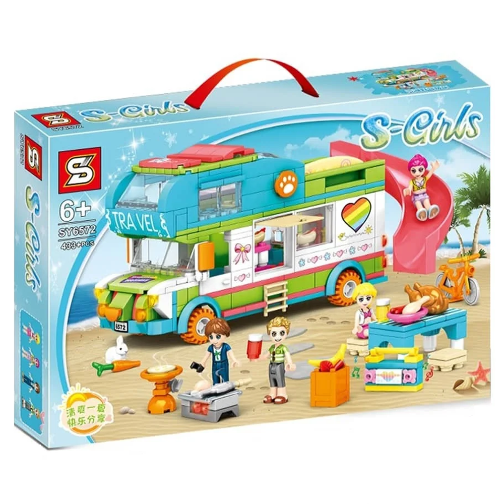 Đồ chơi xếp hình S-Girls Xe cắm trại bãi biển_SY6572