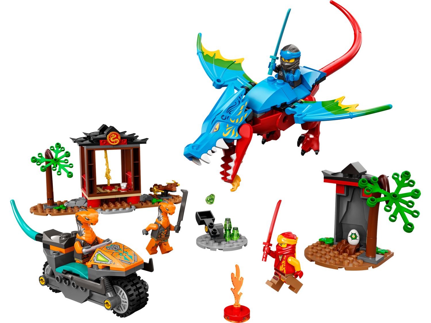 Đồ chơi xếp hình lego ninjago rồng xanh bảo vệ đền 71759