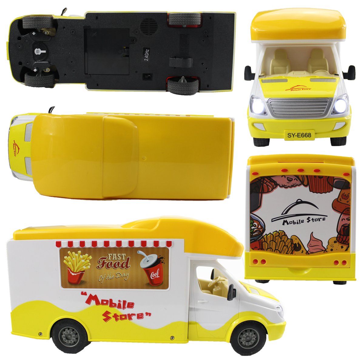 Mô hình xe bán đồ ăn có điều khiển_E668-001