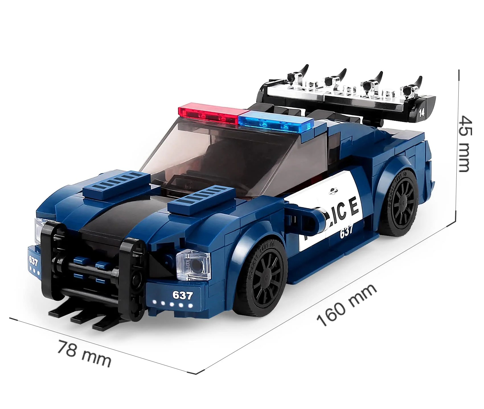 Đồ chơi xếp hình ô tô Police Car_27002