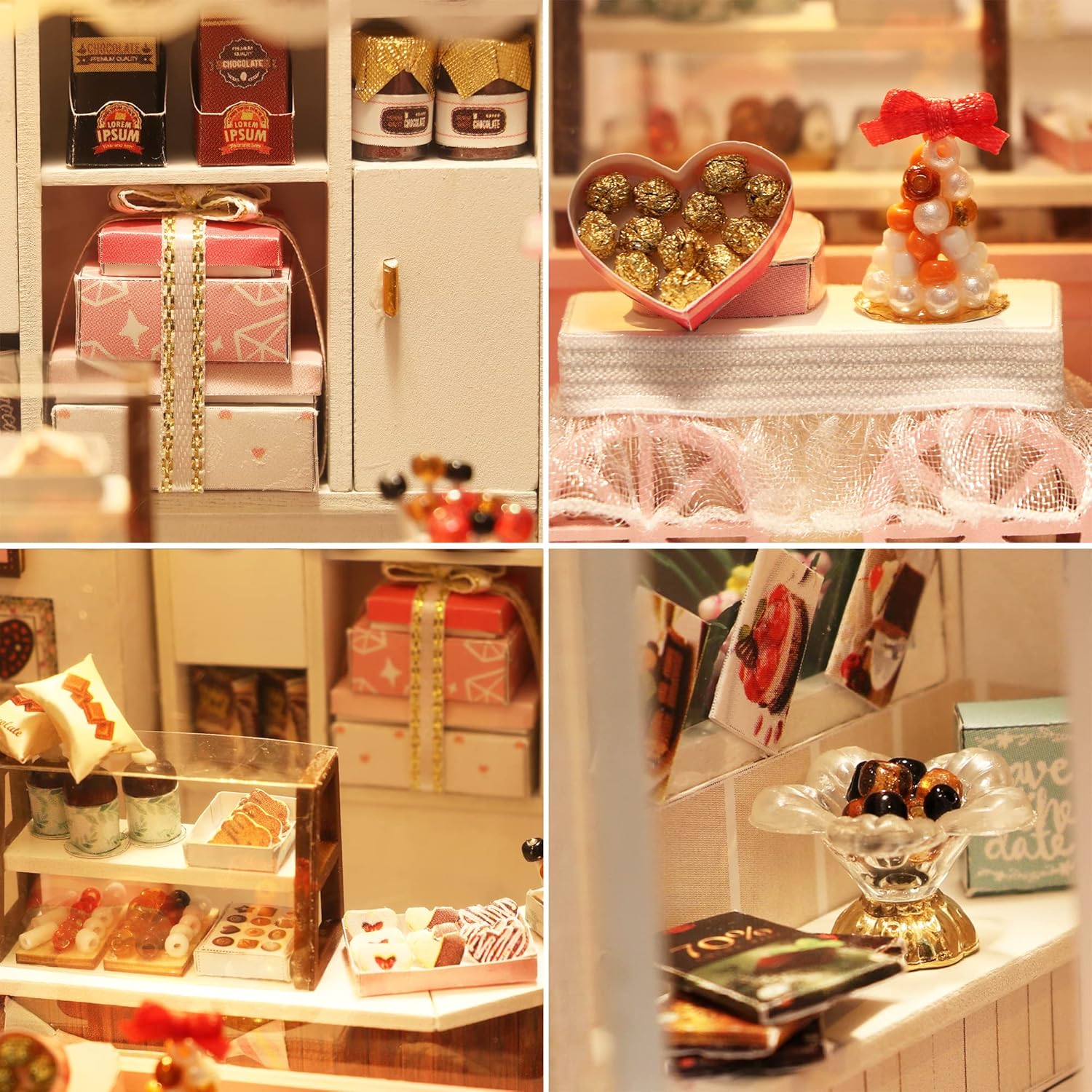 Đồ chơi xếp hình nhà gỗ nhà cafe_C007