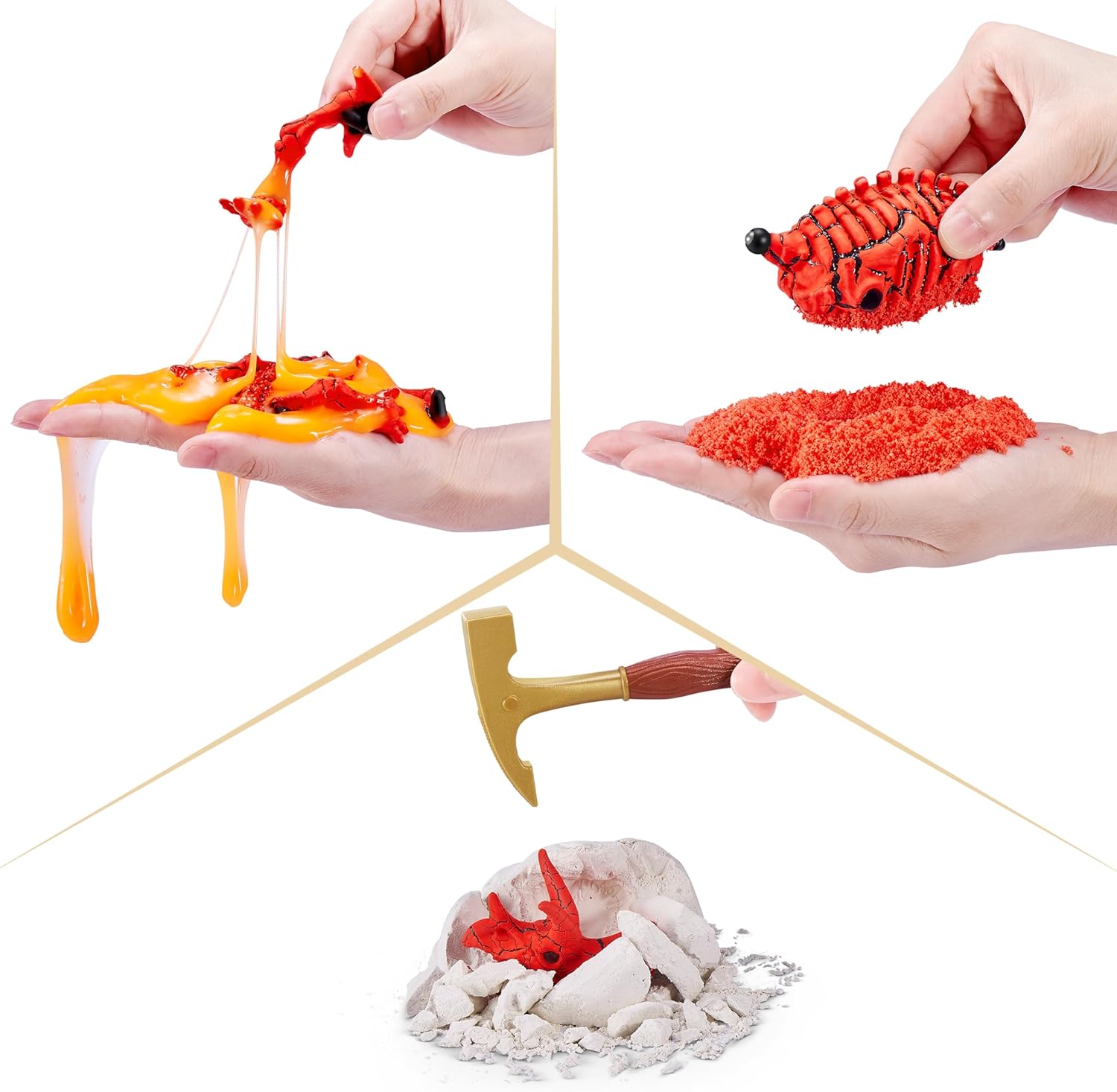 Đồ chơi Hóa thạch khủng long núi lửa để tìm Triceratops của ZURU_71116