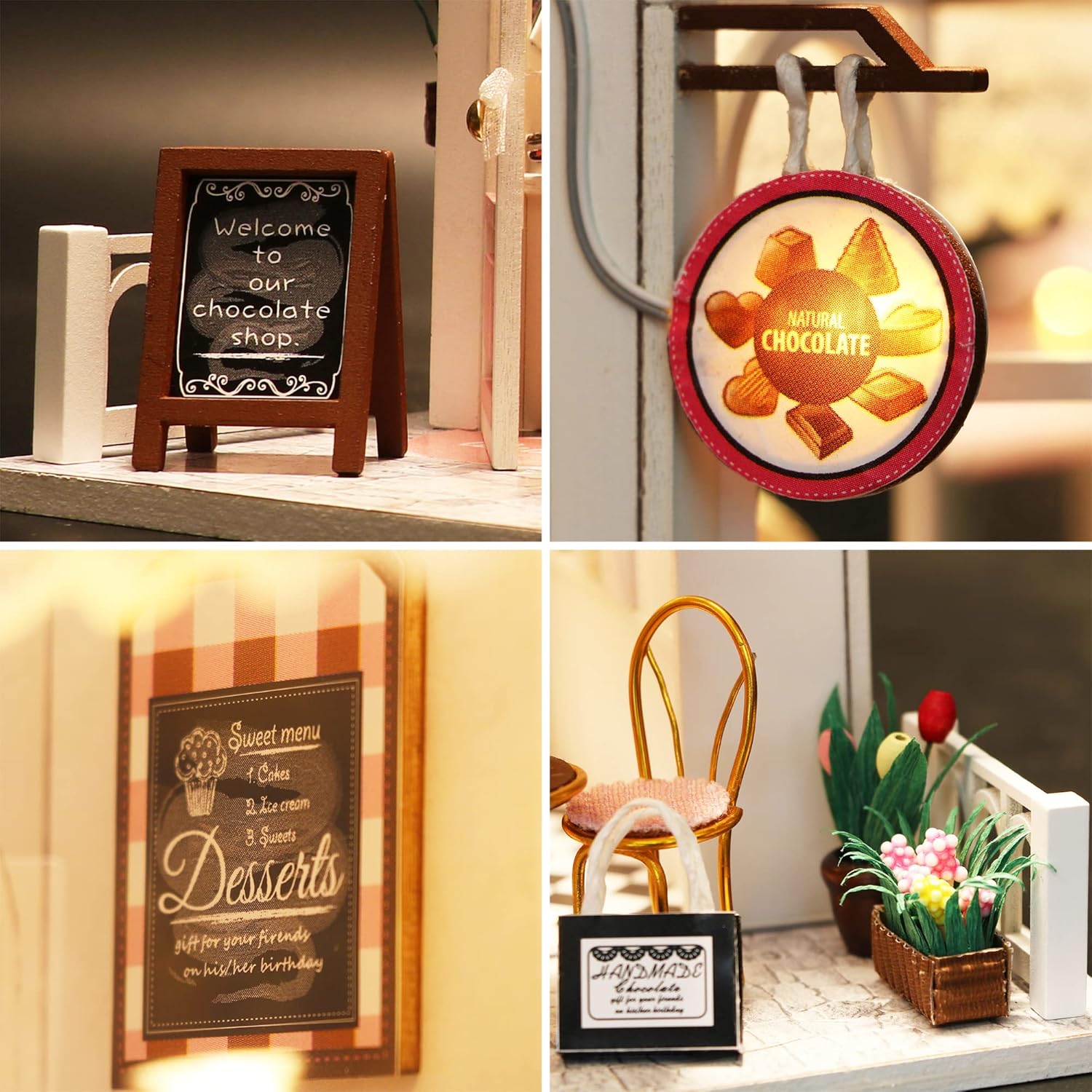 Đồ chơi xếp hình nhà gỗ nhà cafe_C007