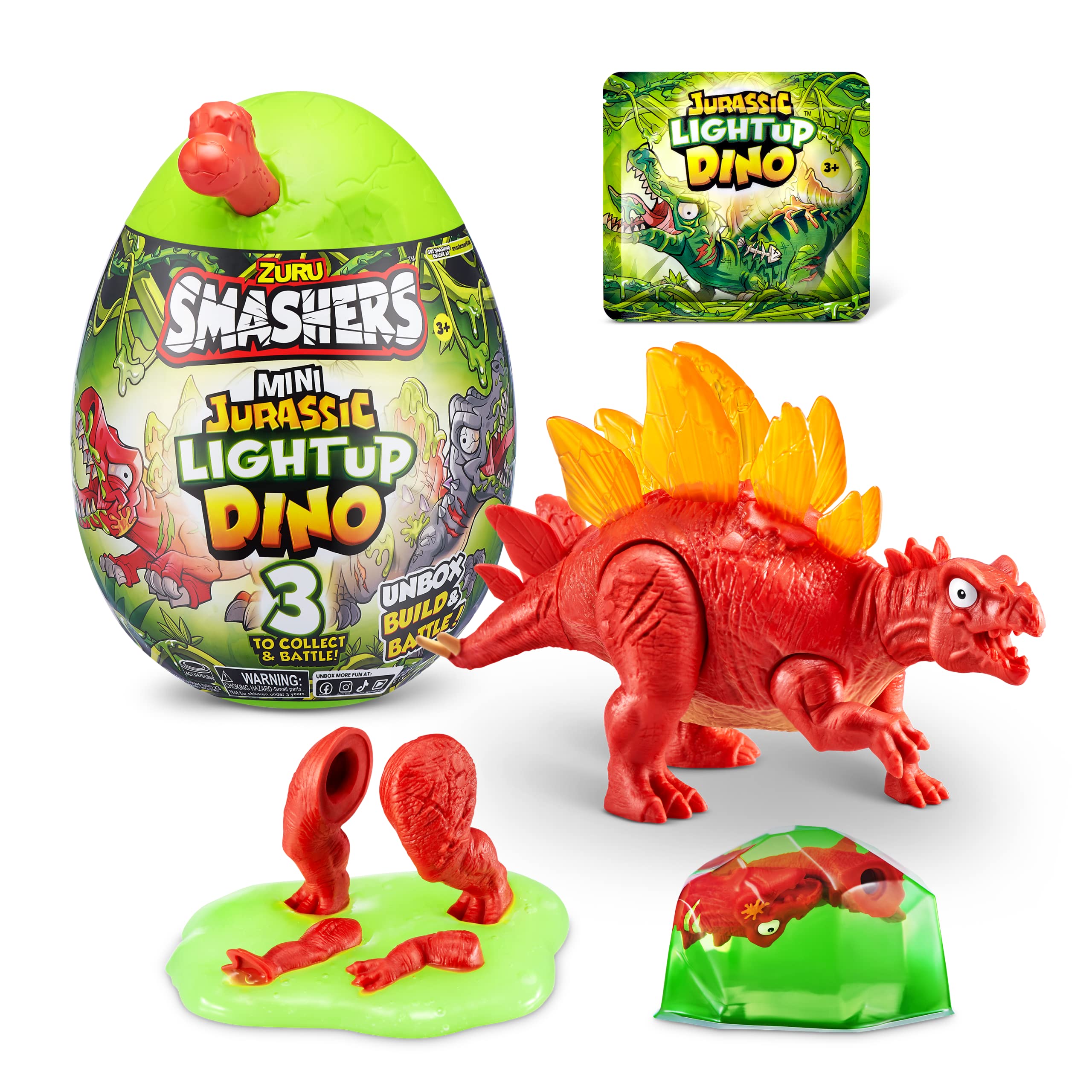 Đồ chơi trứng Smashers Mini Jurassic Light Up Dino Egg by ZURU_74107