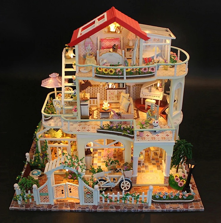 Đồ chơi xếp hình nhà búp bê biệt thự lớn_13845