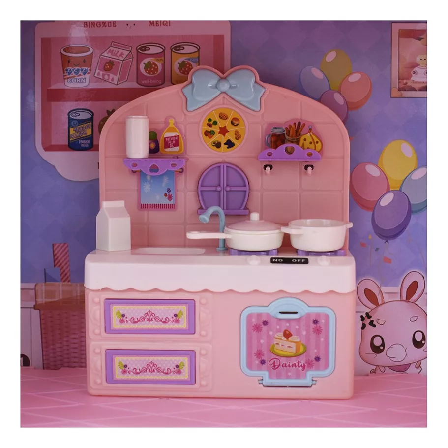 Đồ chơi xếp hình ngôi nhà búp bê - Biệt Thự Công Chúa Barbie nhiều tầng_7001