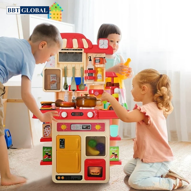 Đồ chơi nhà bếp nấu ăn cho bé màu hồng_G793A
